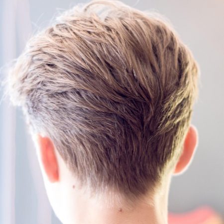 Back of men's short cut by Stu Weller Hair
